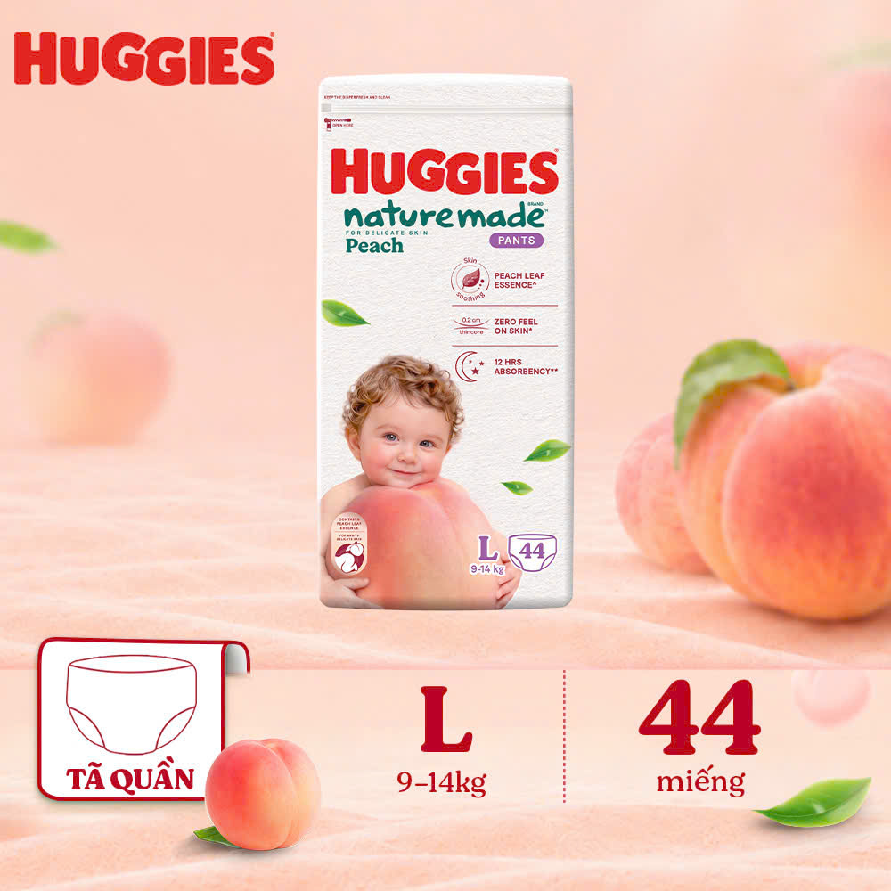 Tã Bỉm Quần Huggies Naturemade Peach