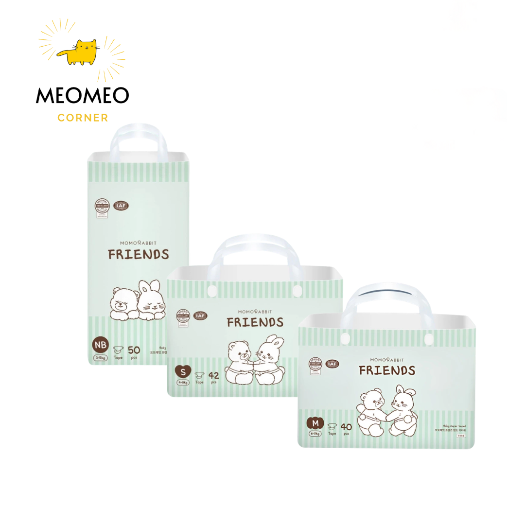 Bỉm Momo Rabbit – Bản Friends | Mềm mại, thấm hút tốt, nâng niu làn da bé