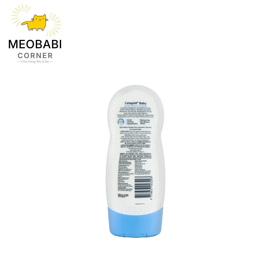 Sữa tắm gội Cetaphil Baby Gentle Wash & Shampoo 230ml