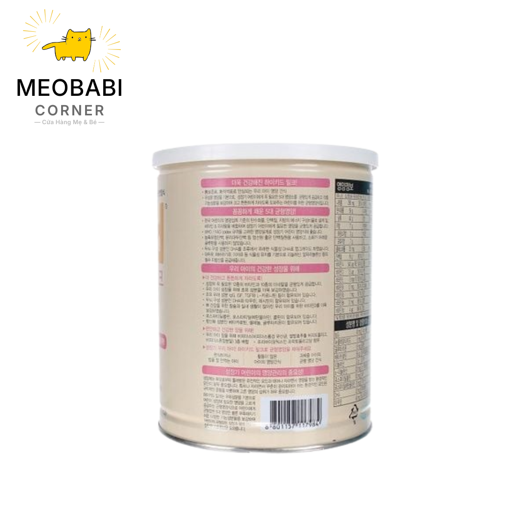 Sữa bột Hikid bò lon 600gr