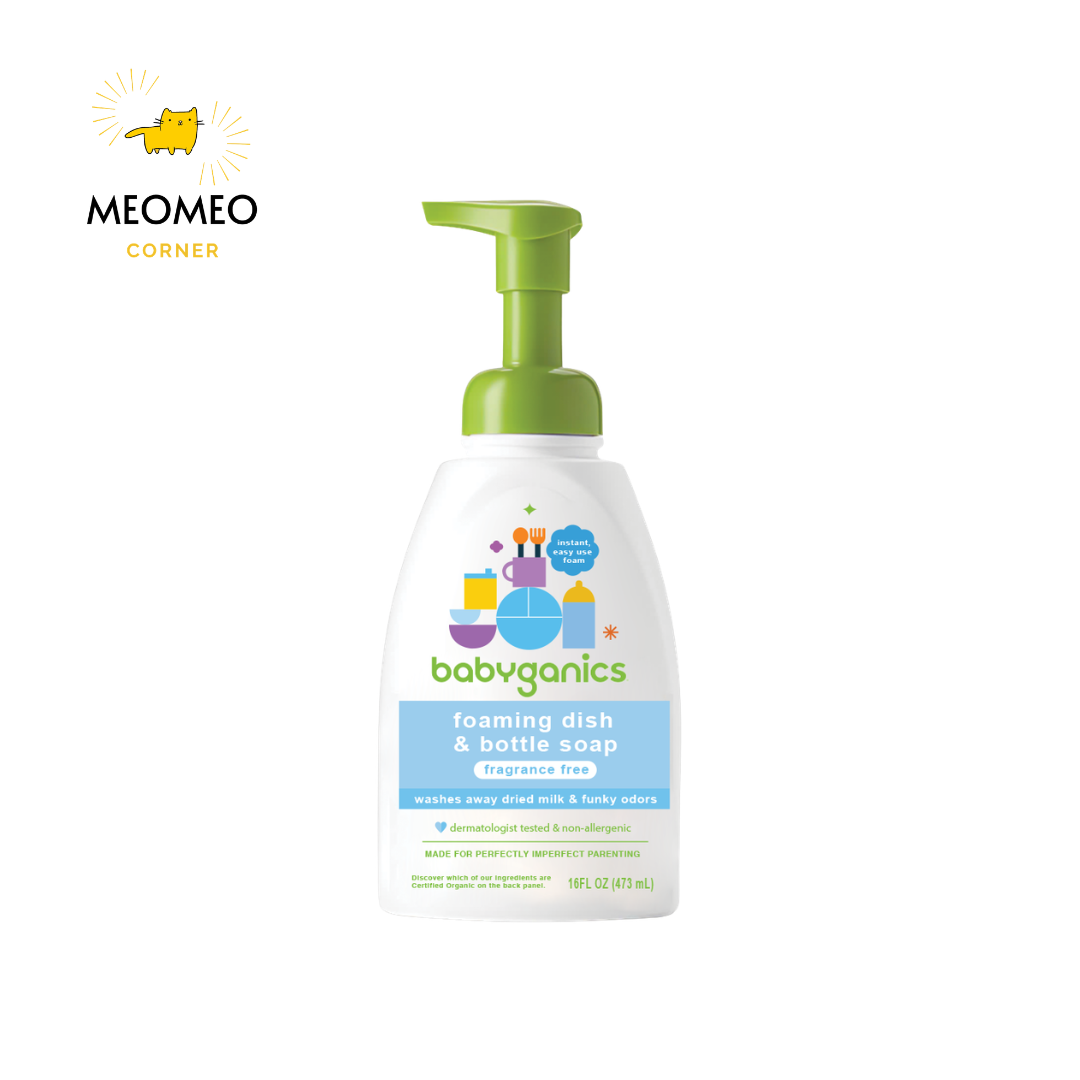 Nước rửa bình sữa bát đĩa Babyganics hữu cơ không mùi