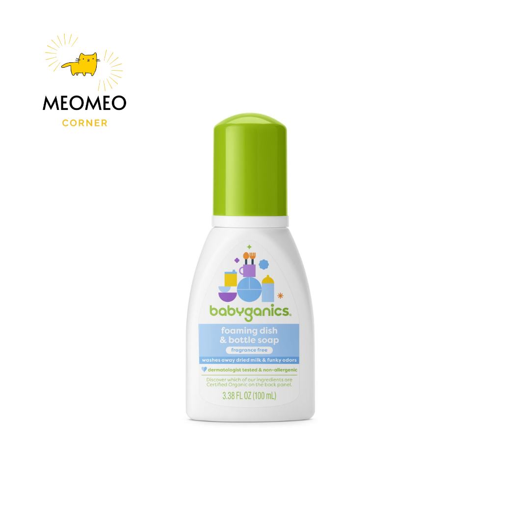 Nước rửa bình sữa bát đĩa Babyganics hữu cơ không mùi