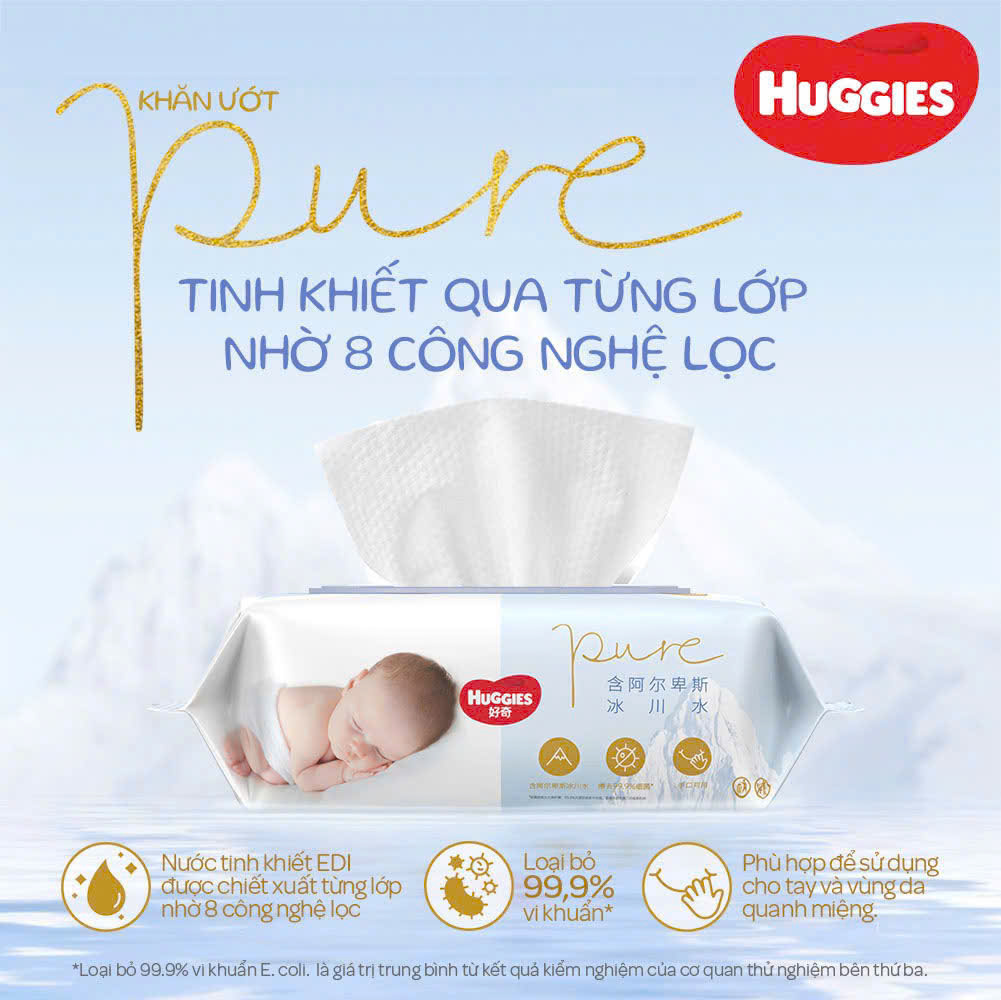 Khăn ướt Huggies Golden Wet Wipes 80 miếng