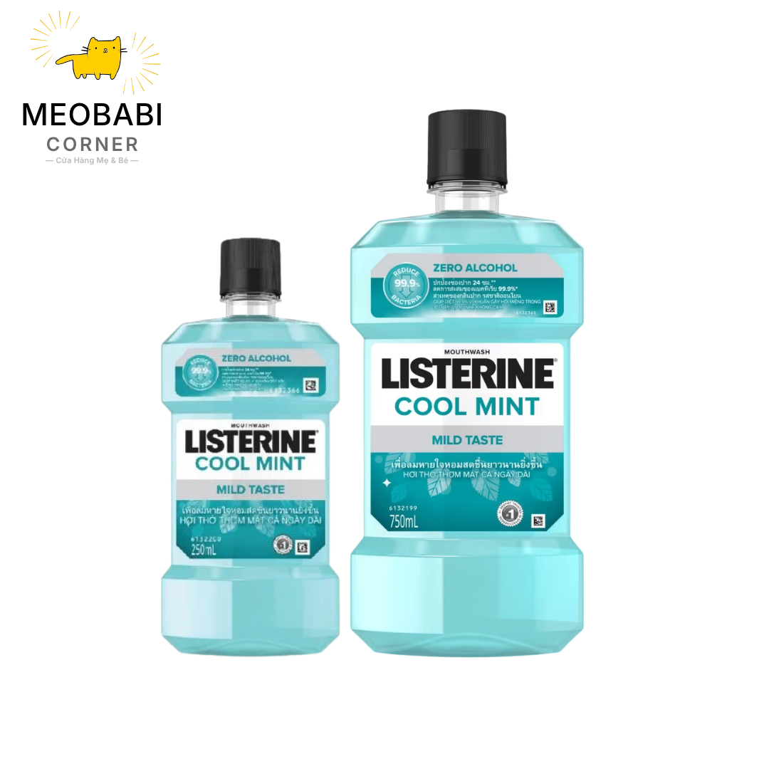 Nước Súc Miệng Diệt Khuẩn LISTERINE® COOL MINT ZERO ALCOHOL