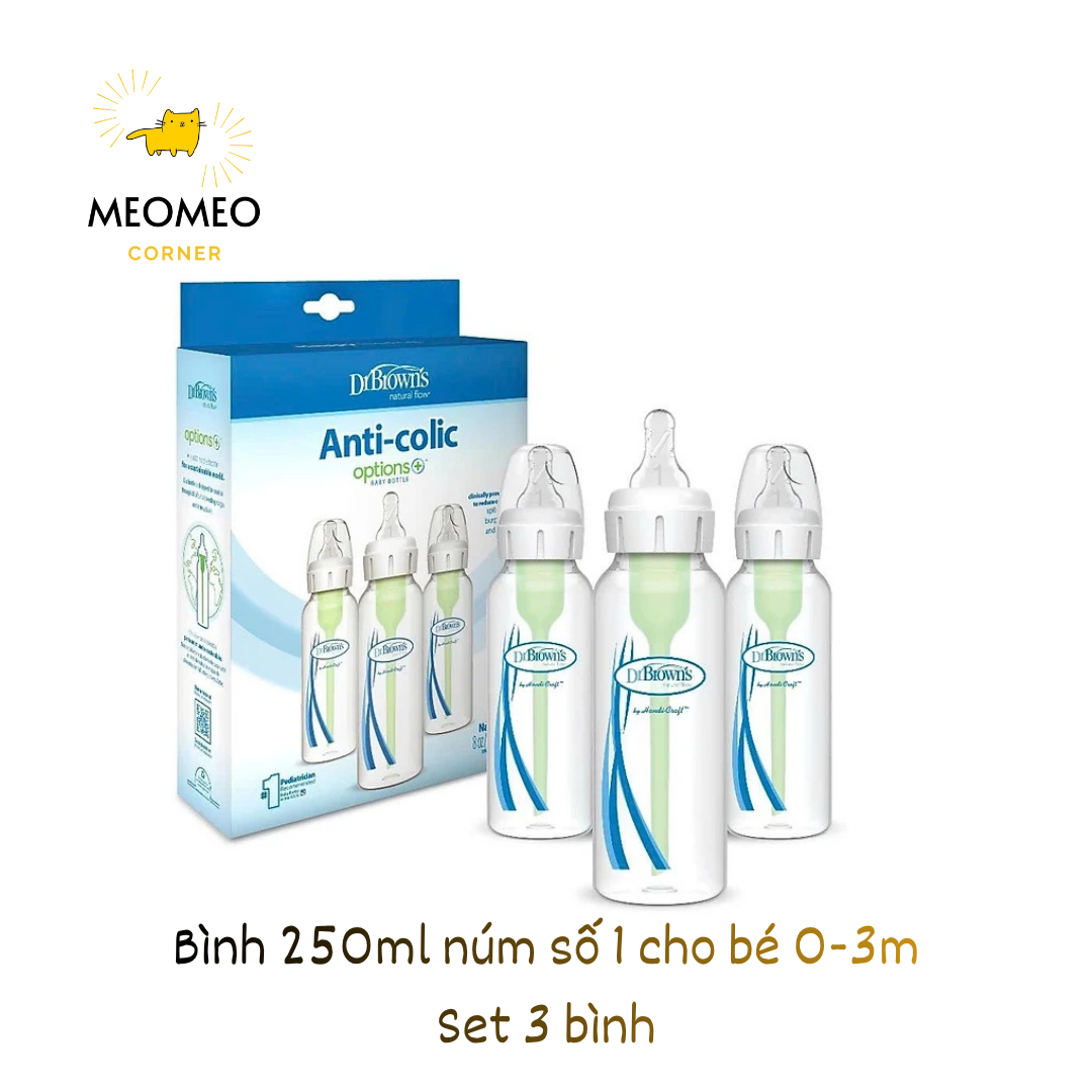 Bình sữa PP Dr.Brown's Option Plus cổ hẹp