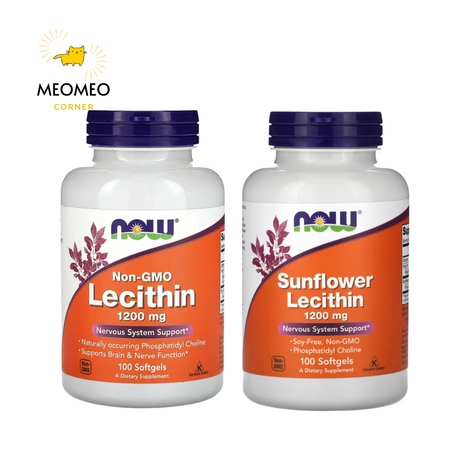 Viên uống chống tắc tia sữa Now Sunflower Lecithin của Mỹ