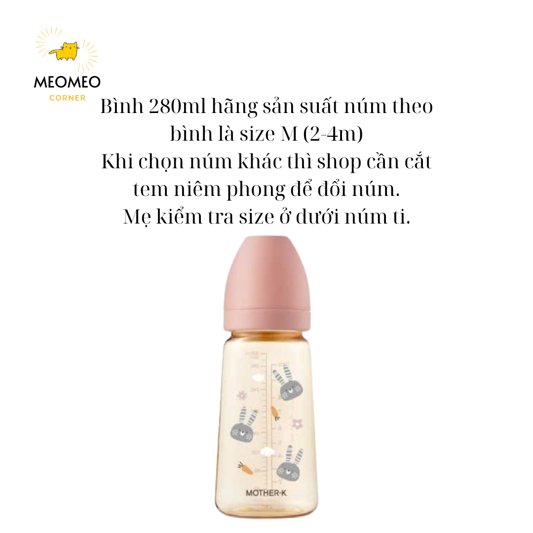 Bình Sữa PPSU Hàn Quốc MOTHER-K 180ml & 280ml