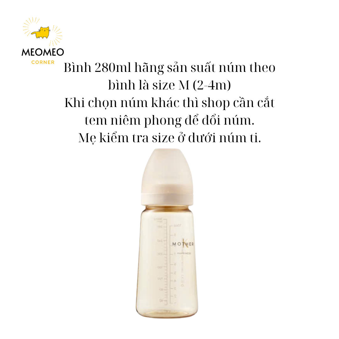 Bình Sữa PPSU Hàn Quốc MOTHER-K 180ml & 280ml
