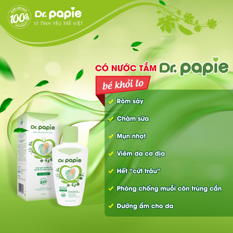 Nước tắm thảo dược Dr.Papie chai 230ml