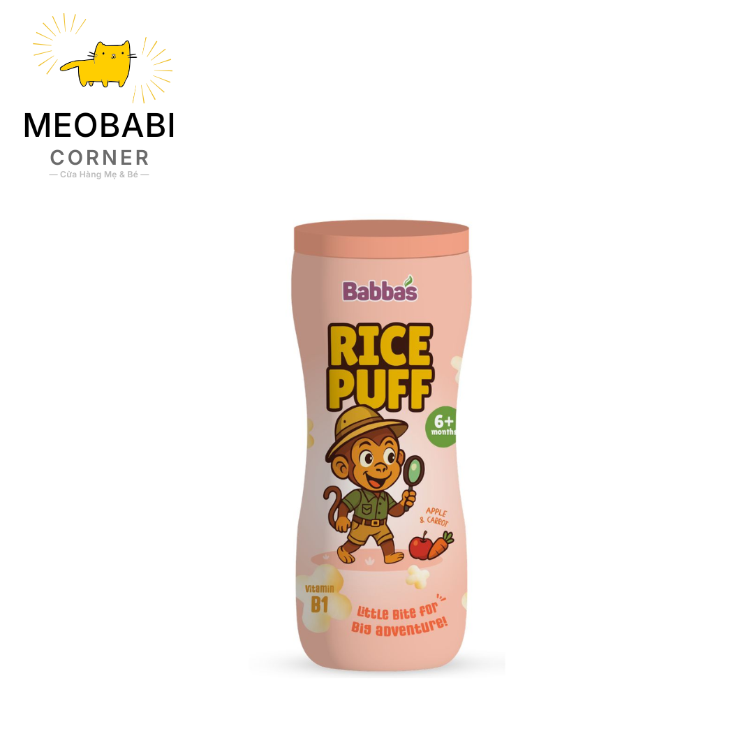 Bánh gạo Babba's phiêu lưu cho bé tư 6m+ 45g