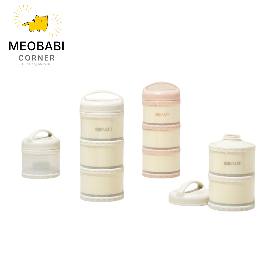 Hộp chia sữa bột Moyuum Premium Milk Powder Dispenser - 3 ngăn