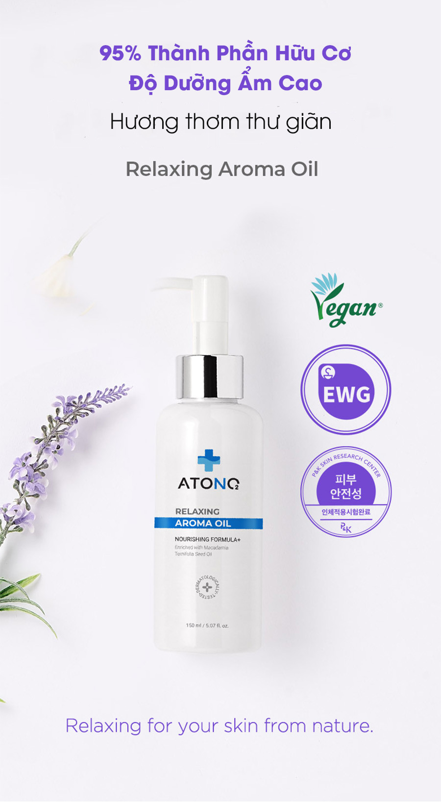 Dầu Massage Thuần Chay Atono2 Relaxing Aroma Oil 150ml