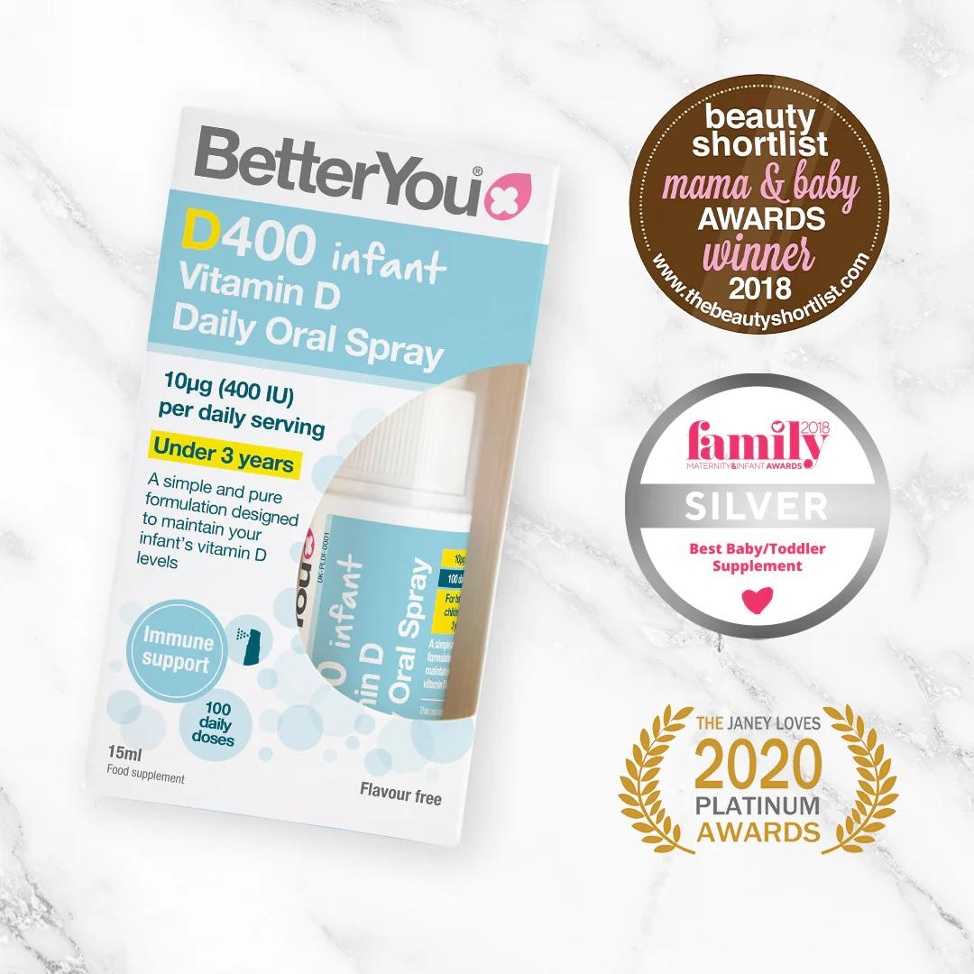 Vitamin D3 Better You xịt Dlux cho bé của Anh Quốc