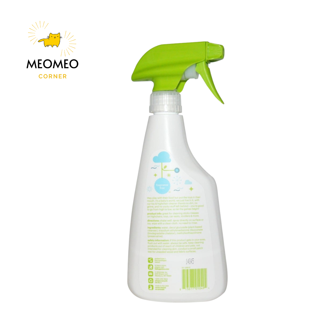 Nước rửa đồ chơi và xịt sát khuẩn bề mặt Babyganics 502ml