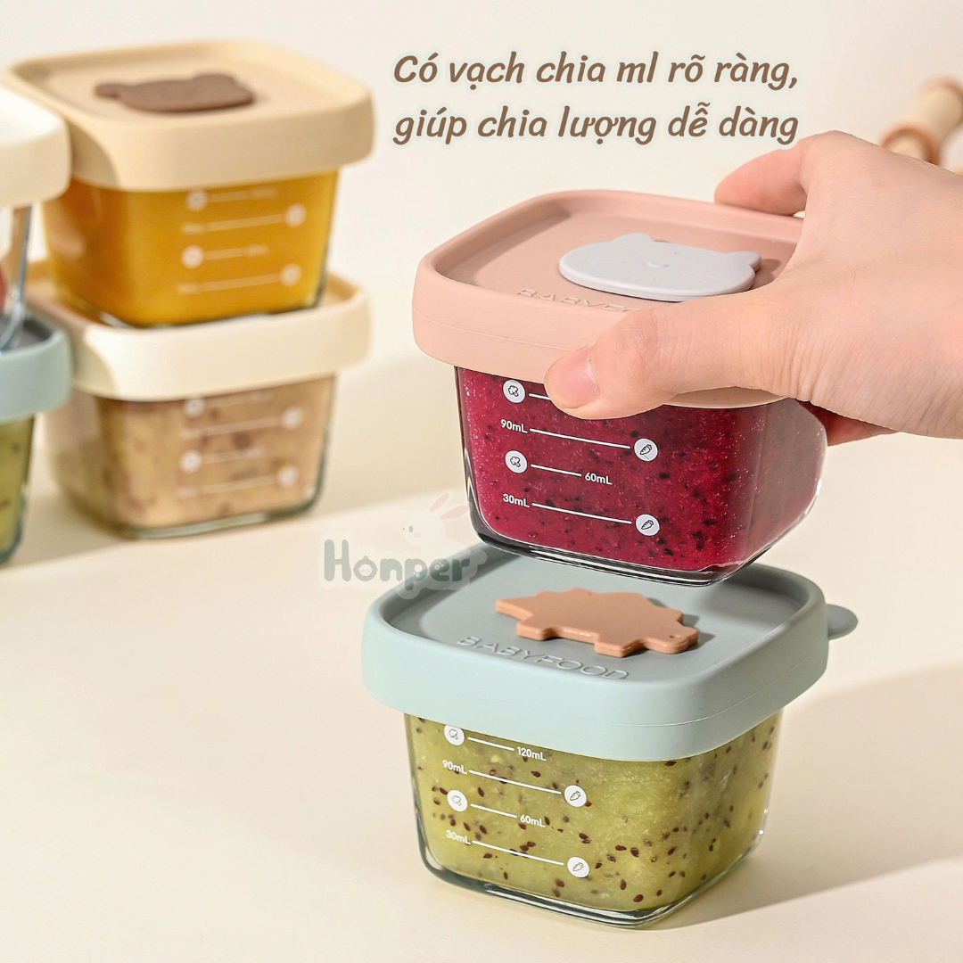 Hũ thuỷ tinh ăn dặm Honper