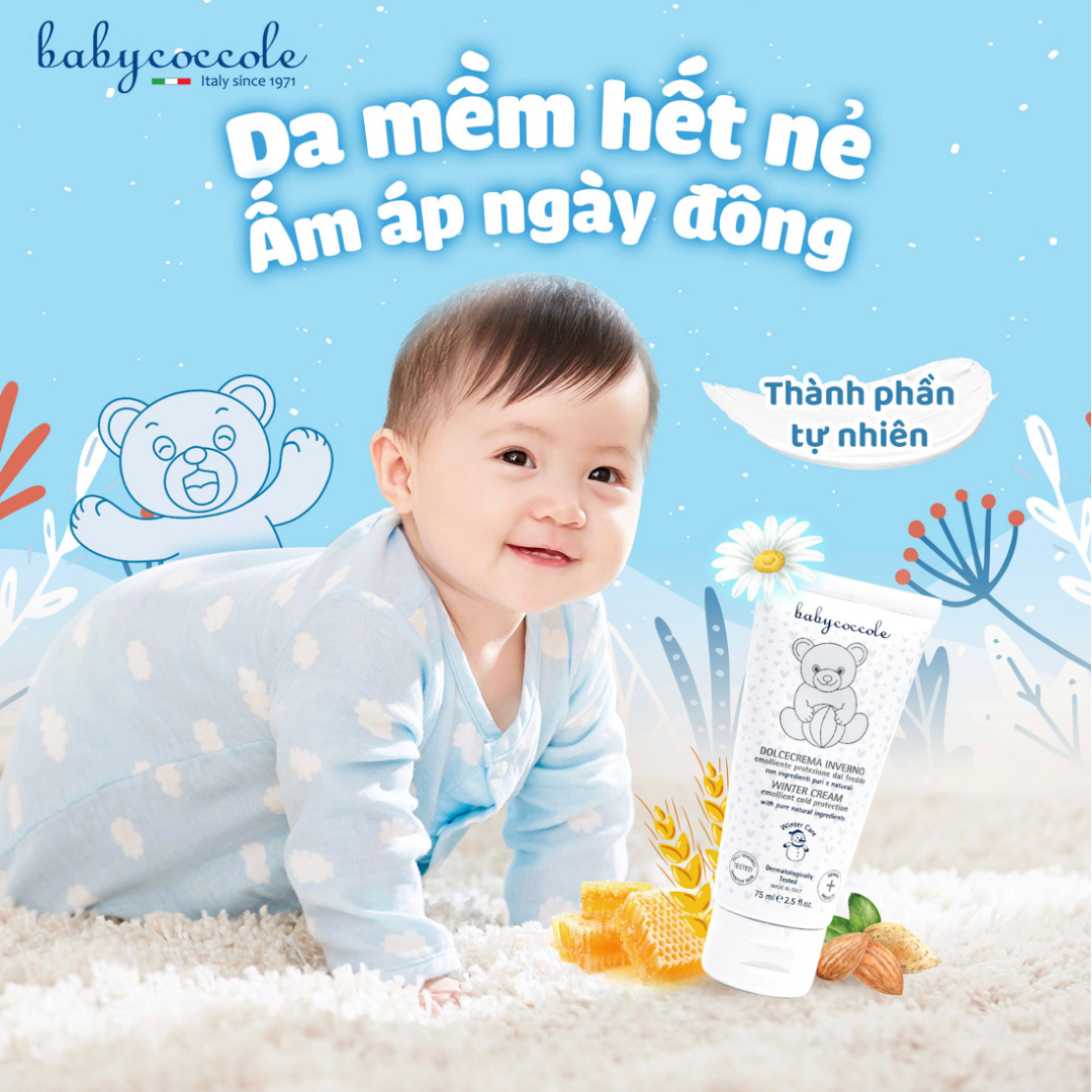Kem nẻ và giữ ấm 2 in 1 chiết xuất sáp ong và vitamin Babycoccole 0M+