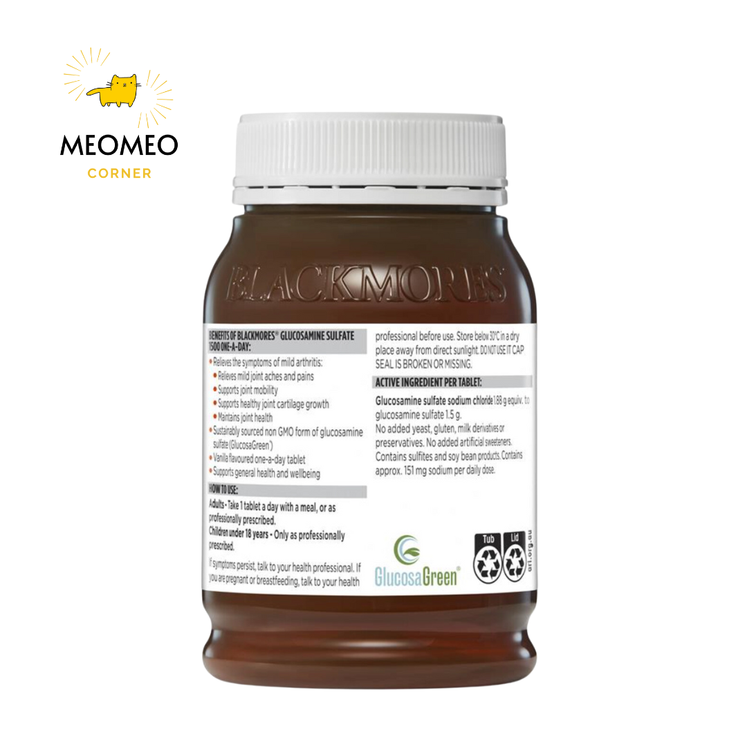 Viên hỗ trợ xương khớp Glucosamine Blackmores Glucosamine 180 Viên