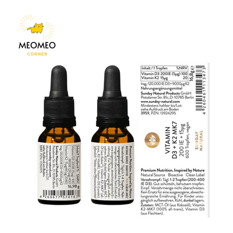 Vitamin D3K2 của Đức Sunday Natural 20ml