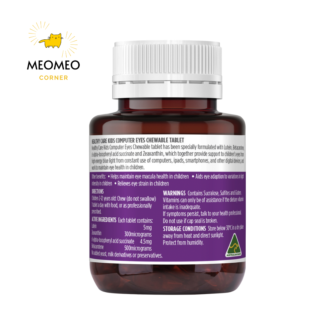 Bổ mắt Healthy Care Kids Computer Eyes cho Bé của Úc 60 viên