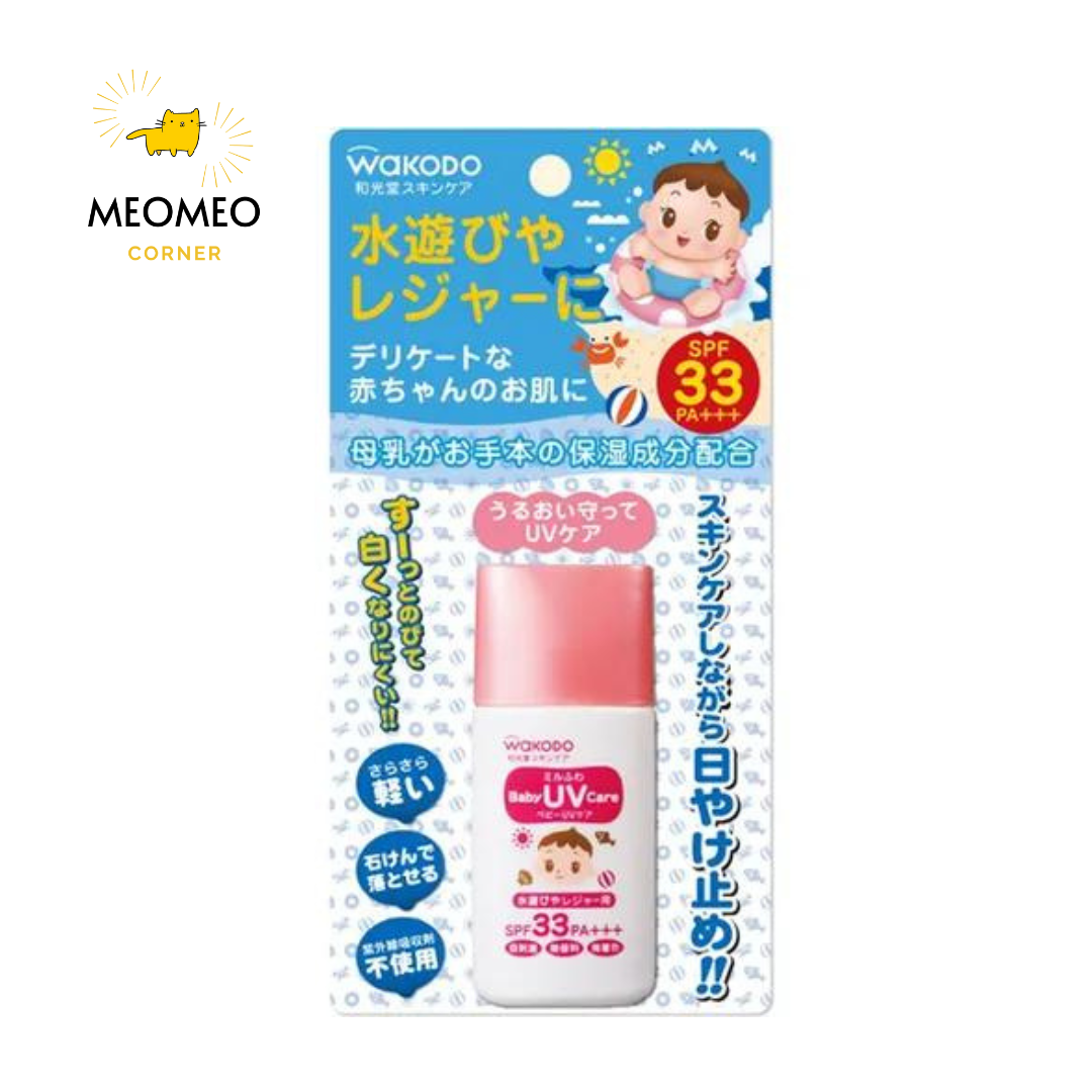 Kem Chống Nắng Cho Bé từ sơ sinh Wakodo PA+++ Nhật Bản 30g