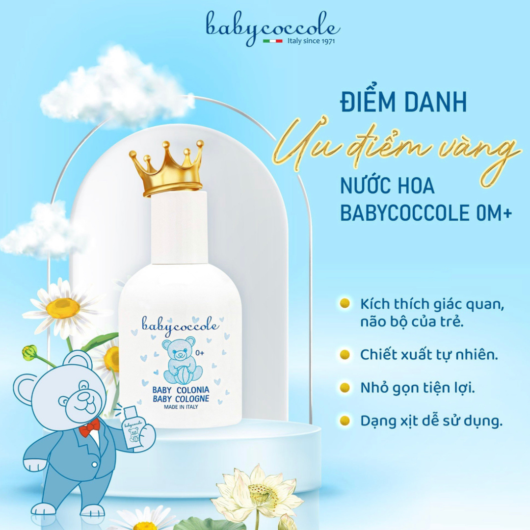 Nước hoa chiết xuất hoa sen Babycoccole 0M+ 50ml