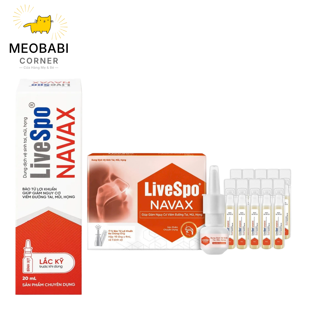 Dung Dịch Vệ Sinh Tai, Mũi, Họng LiveSpo NAVAX chuyên dụng cho bé