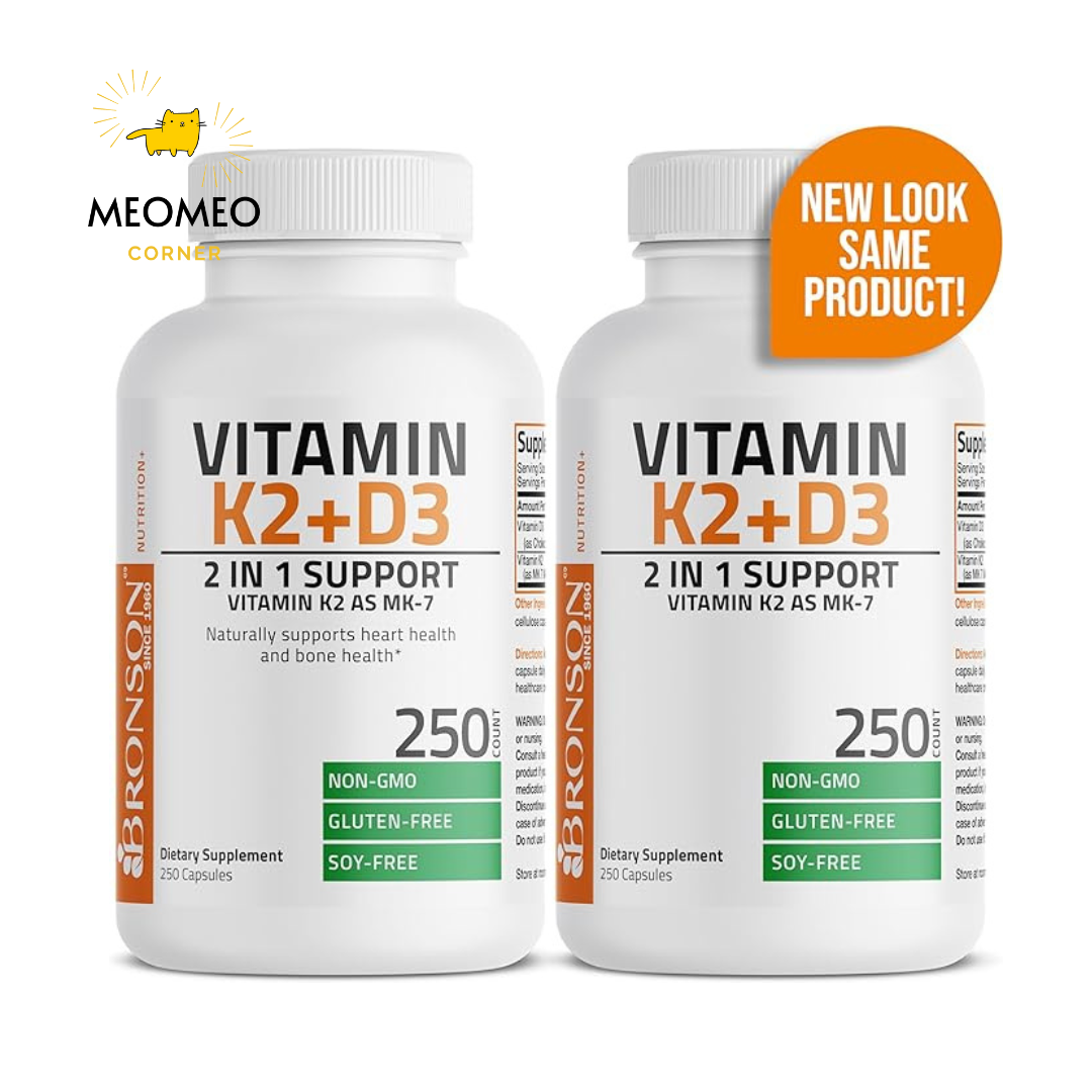 Vitamin K2 + D3 Bronson 250 viên của Mỹ