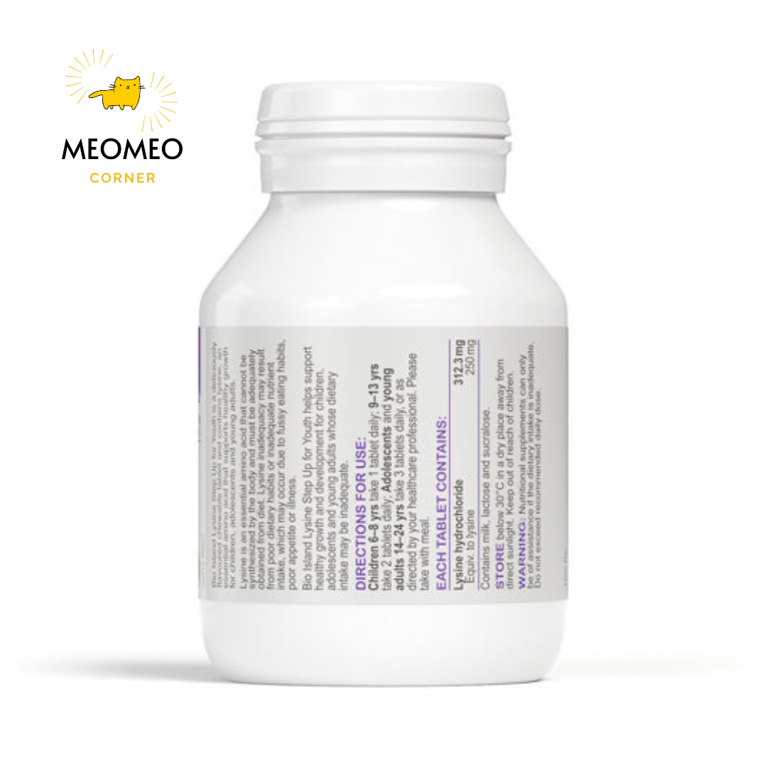Bột / Viên Lysine Bio Island cho bé của Úc