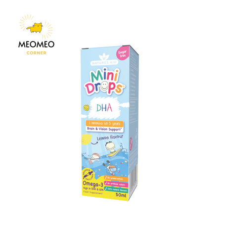 DHA Drop Nature Aid DHA Mini Drops Anh 50ml cho bé