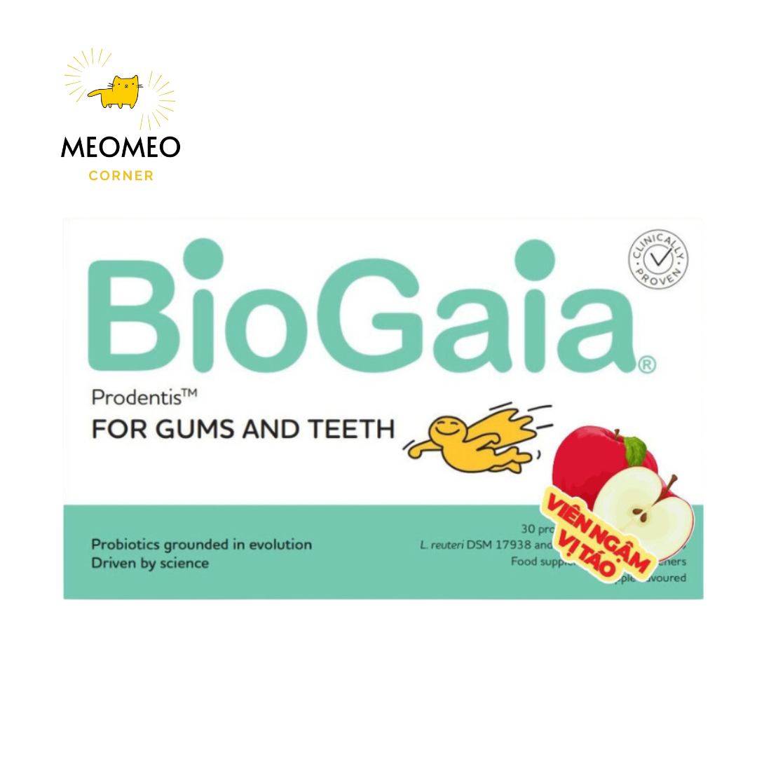 Viên ngậm vi sinh BioGaia ProDentis bảo vệ răng Vị Táo cho bé từ 2 tuổi - Hộp 30 viên