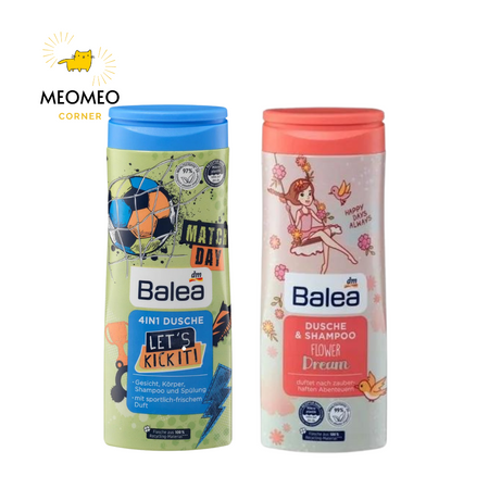 *Sữa tắm gội 4 in 1 Balea Flower Dream & Let's Kick It 300ml cho bé từ 1 tuổi