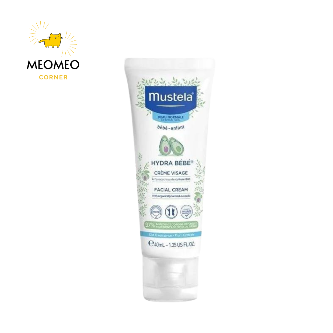 Kem Dưỡng Mặt Mustela cho mọi loại da Hydra Bebe Facial Cream 40ml