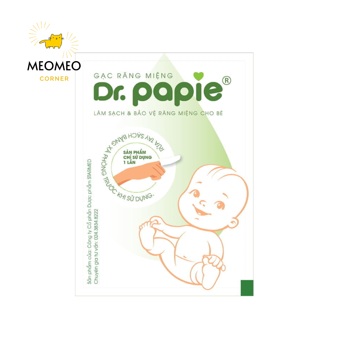 Gạc rơ lưỡi Dr.Papie hộp 30 gói