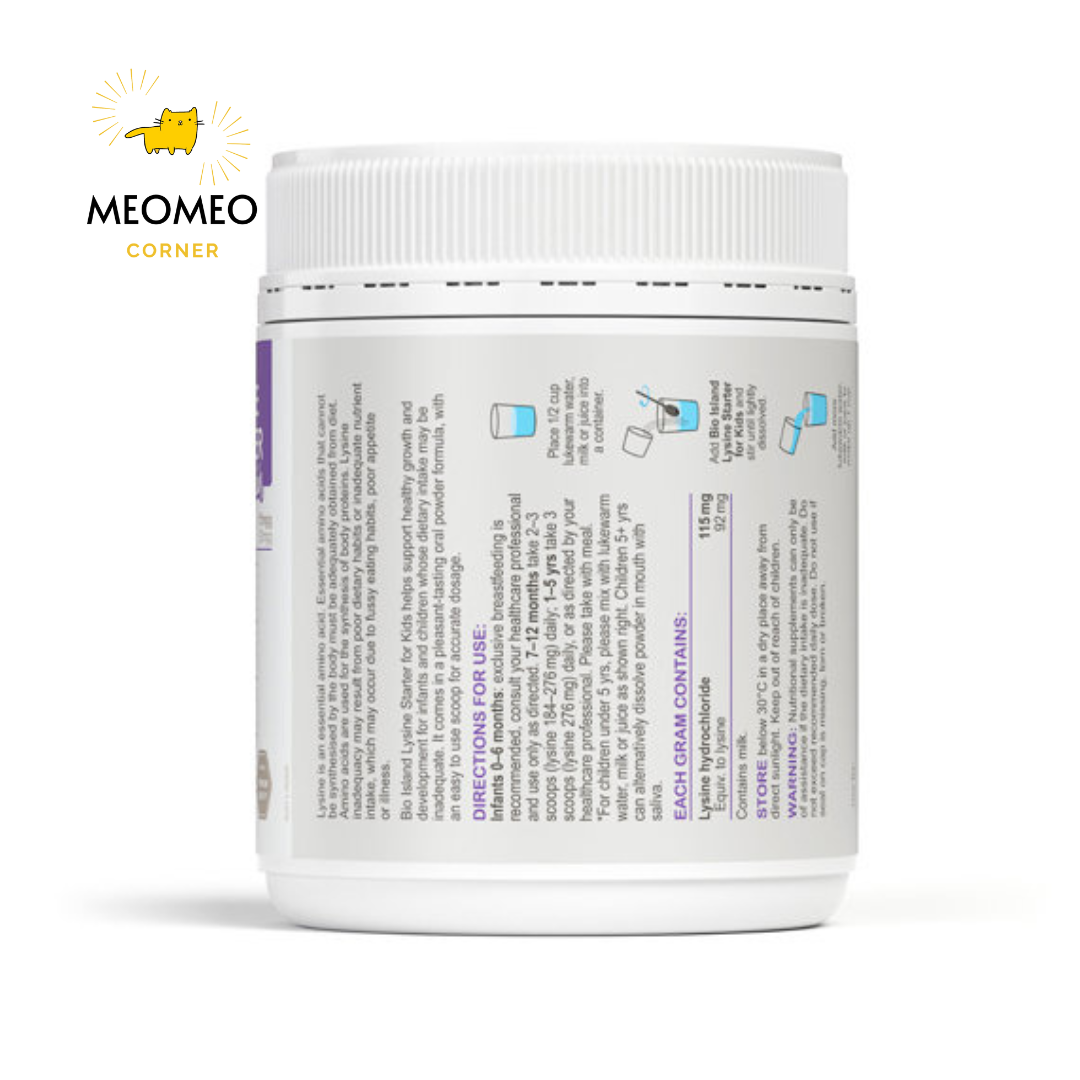 Bột / Viên Lysine Bio Island cho bé của Úc