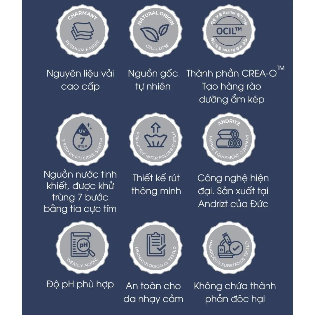 Khăn giấy ướt Atono2 Hàn Quốc an toàn cho bé (70 tờ/gói)