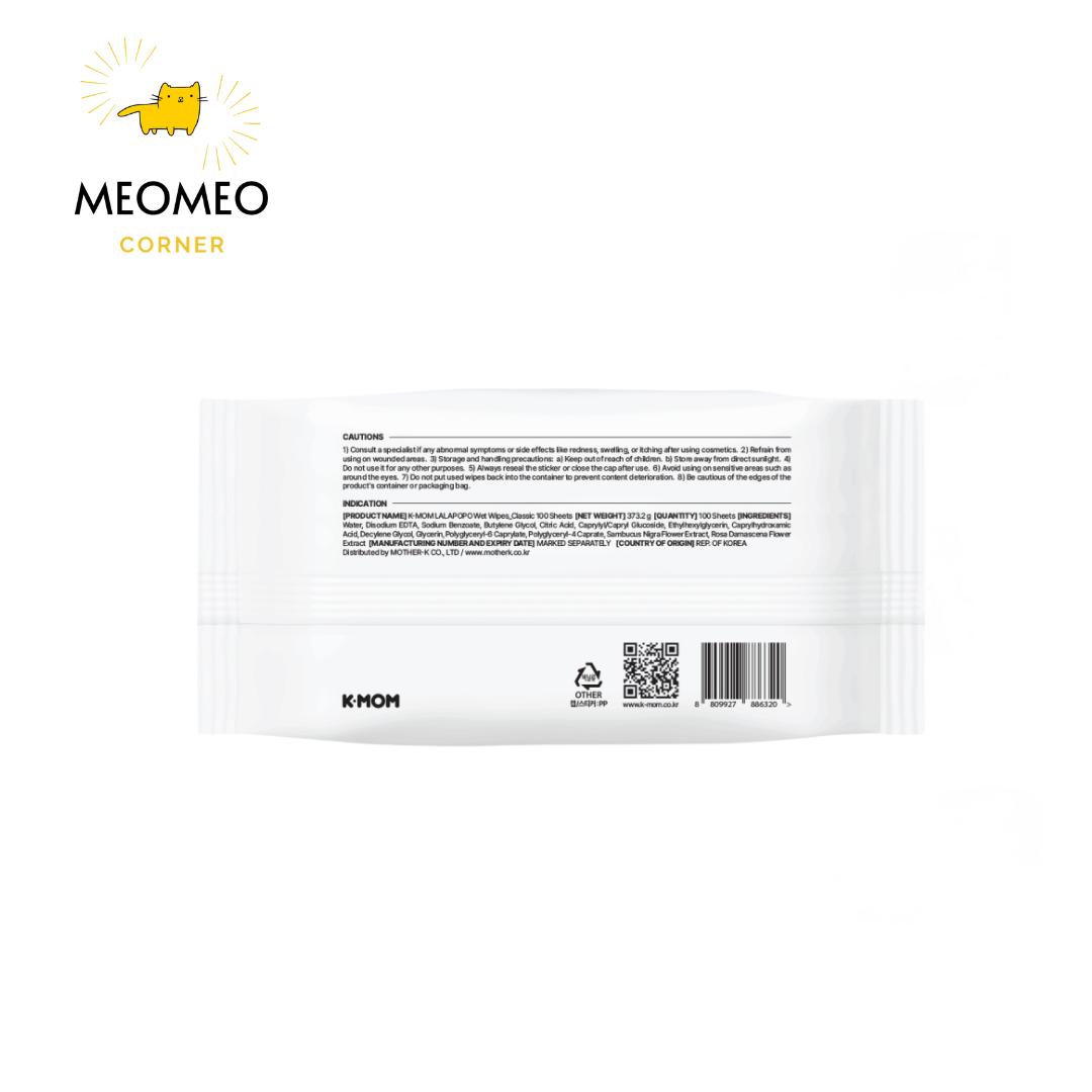 Khăn ướt thuần chay cao cấp K-mom Lalapopo