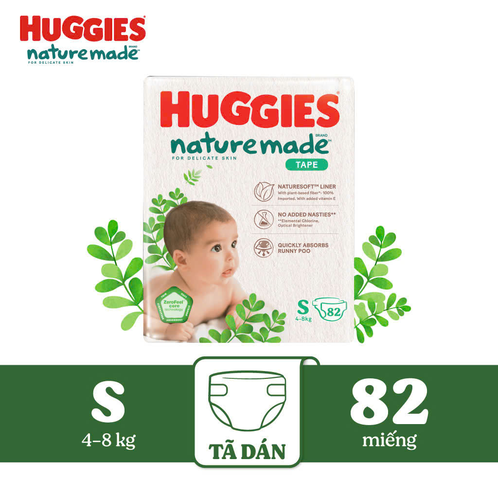 Tã bỉm quần Huggies Nature Made NB S M L XL XXL 3XL