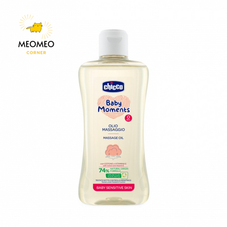 Dầu mát-xa chiết xuất Hạt bông Chicco dành cho bé từ sơ sinh 200ml