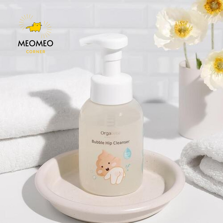 *Dung dịch vệ sinh mông và vùng kín Orgabebe Hàn Quốc chính hãng, dạng bọt, hữu cơ, an toàn cho bé