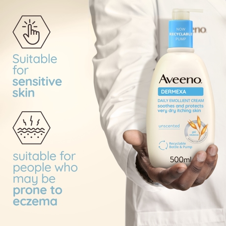 Kem dưỡng ẩm dành cho da chàm NGƯỜI LỚN Aveeno Dermexa Eczema 500ml