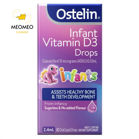 Ostelin vitamin D3 Drops dạng giọt cho bé của Úc