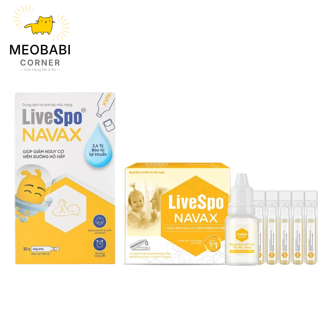 Dung Dịch Vệ Sinh Tai, Mũi, Họng LiveSpo NAVAX cho bé