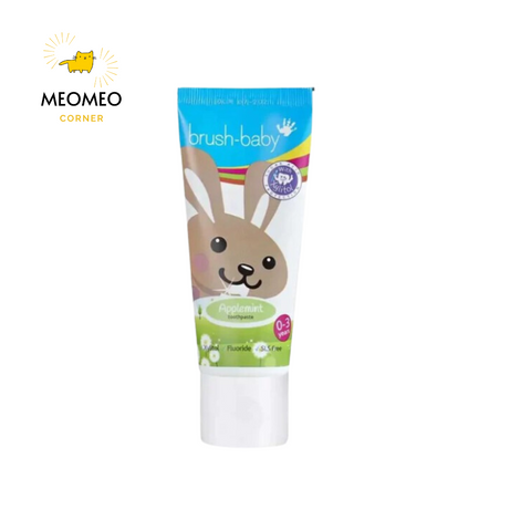 Kem đánh răng Brush Baby có  Fluoride cho bé từ 6 tháng tuổi 50ml