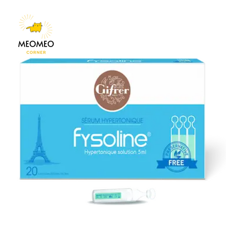 *Nước muối sinh lý Fysoline Gifrer - Vệ sinh mắt , mũi , miệng cho bé fysoline vàng & hồng