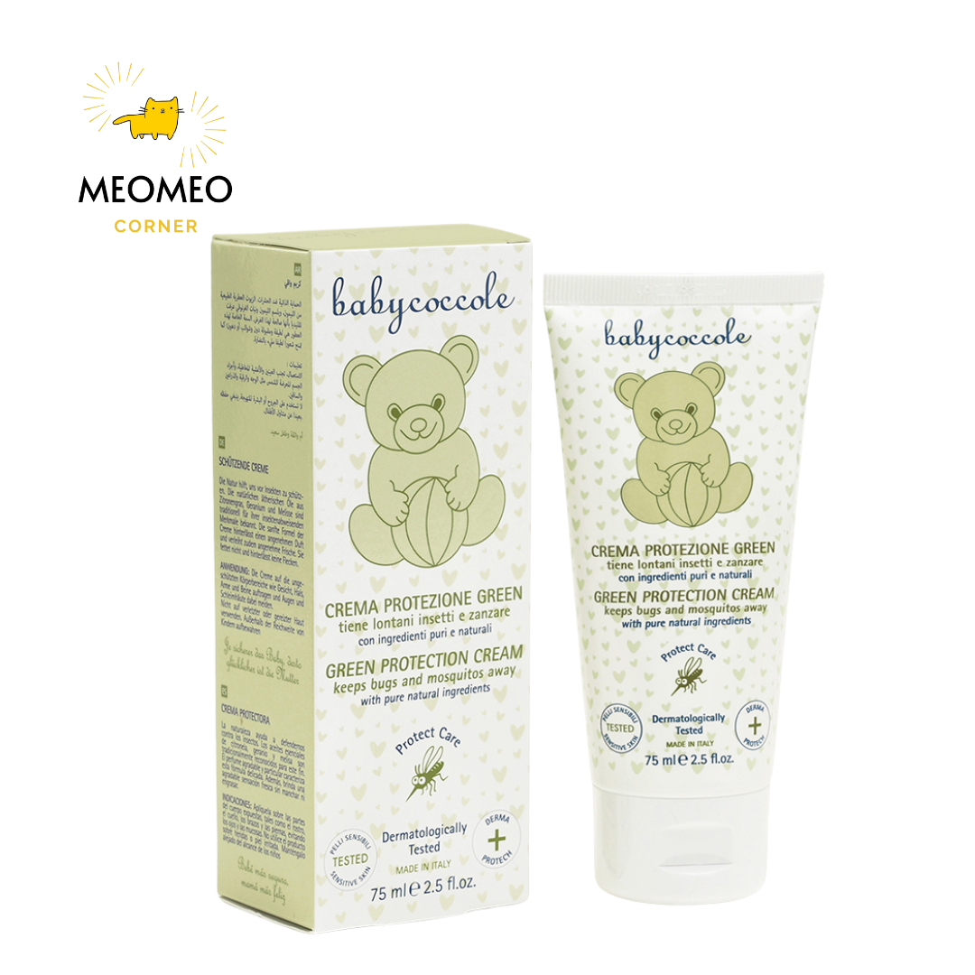 Xịt / Kem xua muỗi / bút chấm muỗi chiết xuất tía tô đất và cây phong lữ Babycoccole 0M+