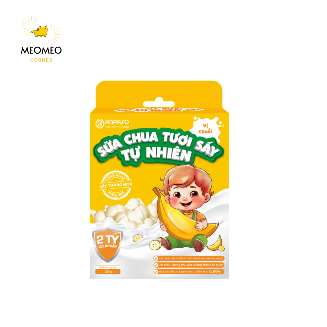 Sữa Chua Tươi Sấy Tự nhiên Anpaso cho bé từ 8 tháng Hộp 20g