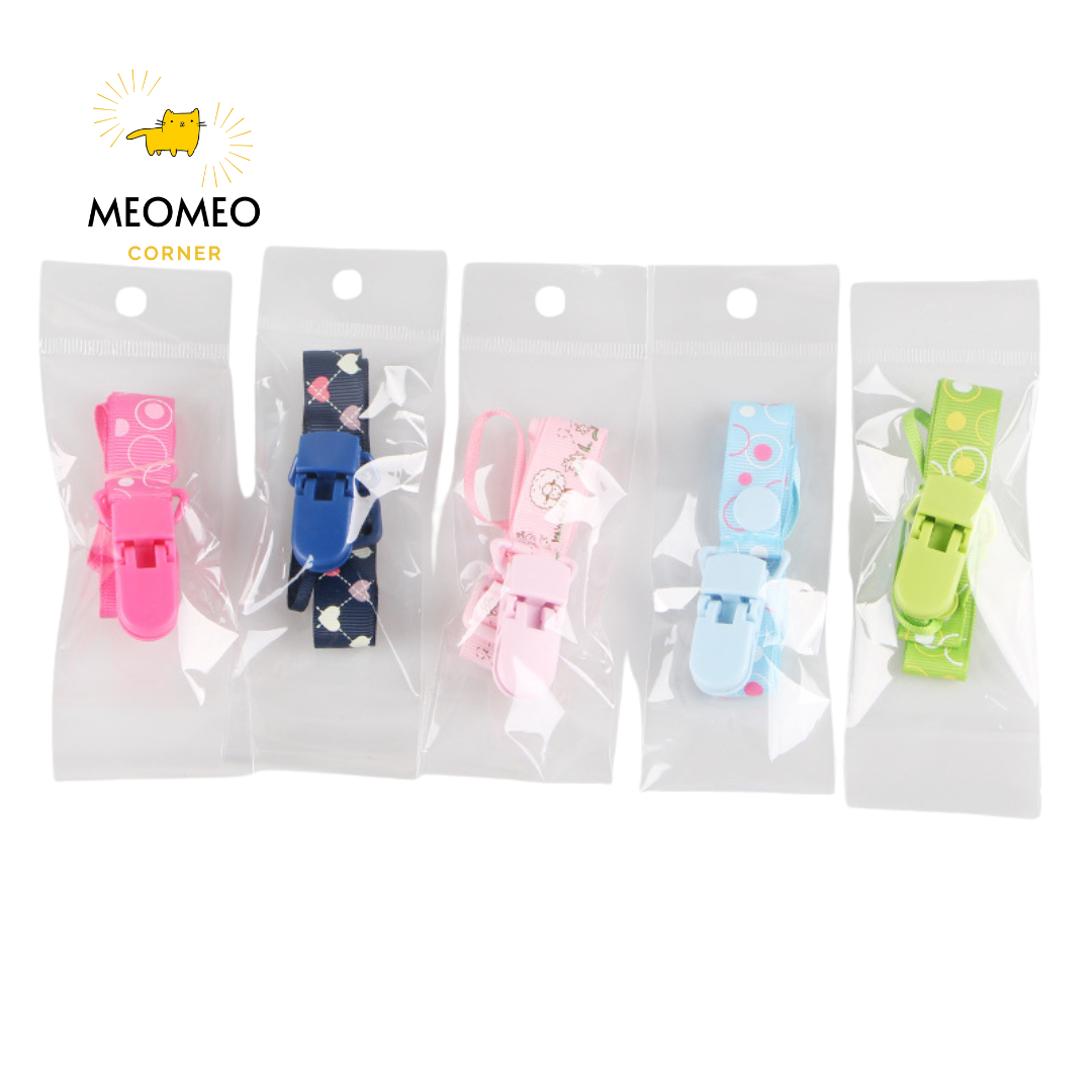 Dây đeo ti giả, gặm nướu cho bé điều chỉnh được độ dài đủ màu