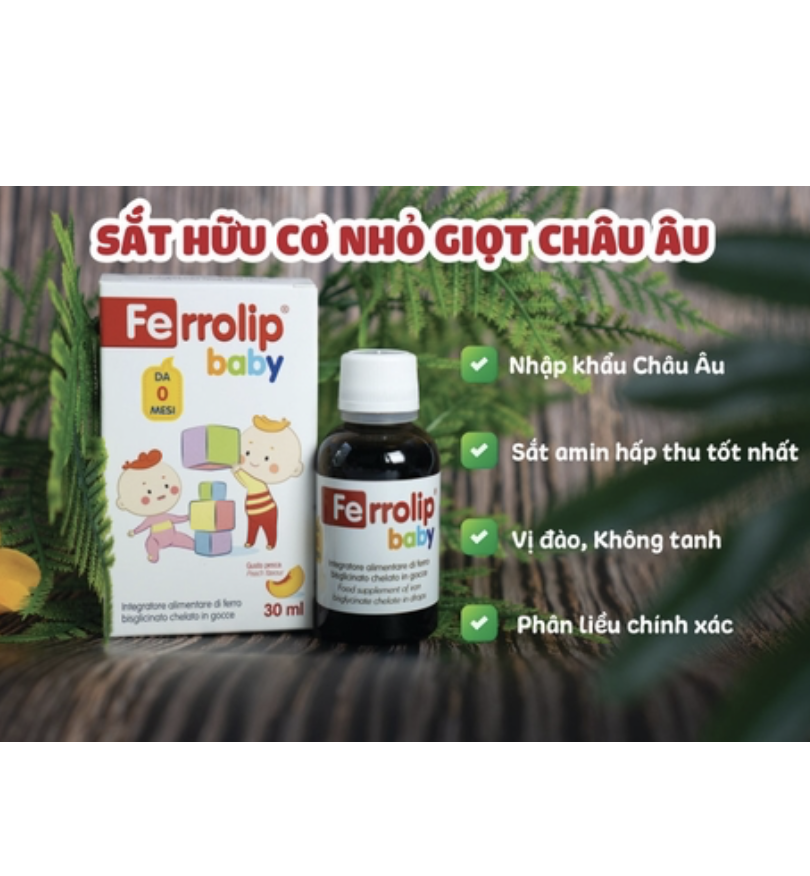 Sắt Ferrolip Baby - Sắt hữu cơ cho bé