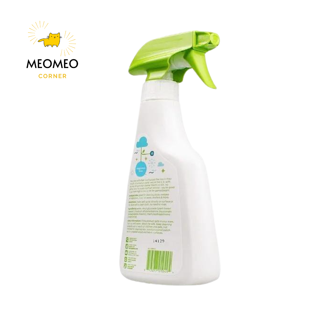 Nước rửa đồ chơi và xịt sát khuẩn bề mặt Babyganics 502ml