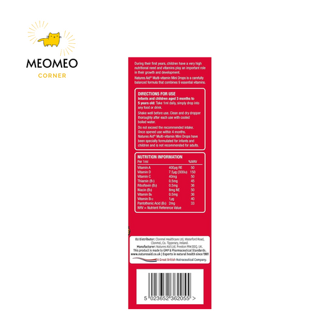 Vitamin Tổng Hợp Dạng Nước Nature Aid Anh mini drops Nature Aid multi vitamin 50ml